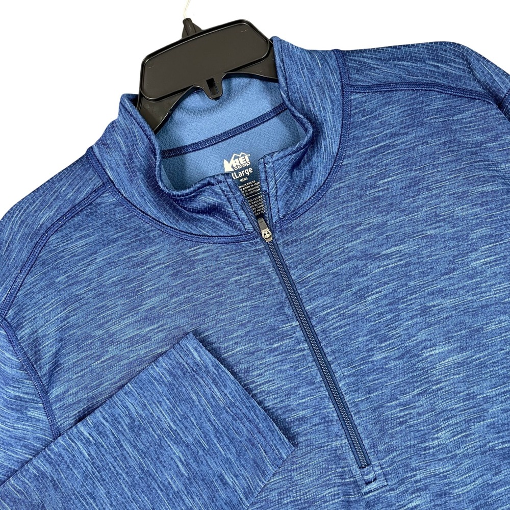 REI Co-op Quarter Zip Pullover Heathered Breathable Hiking Mens XL